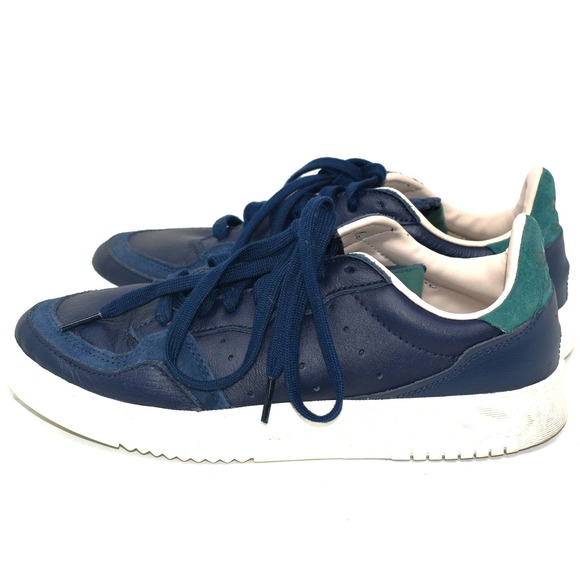 Adidas Supercourt Men's Sneakers Collegiate Navy Green EF9206 EUC Size 7 - Picture 8 of 11